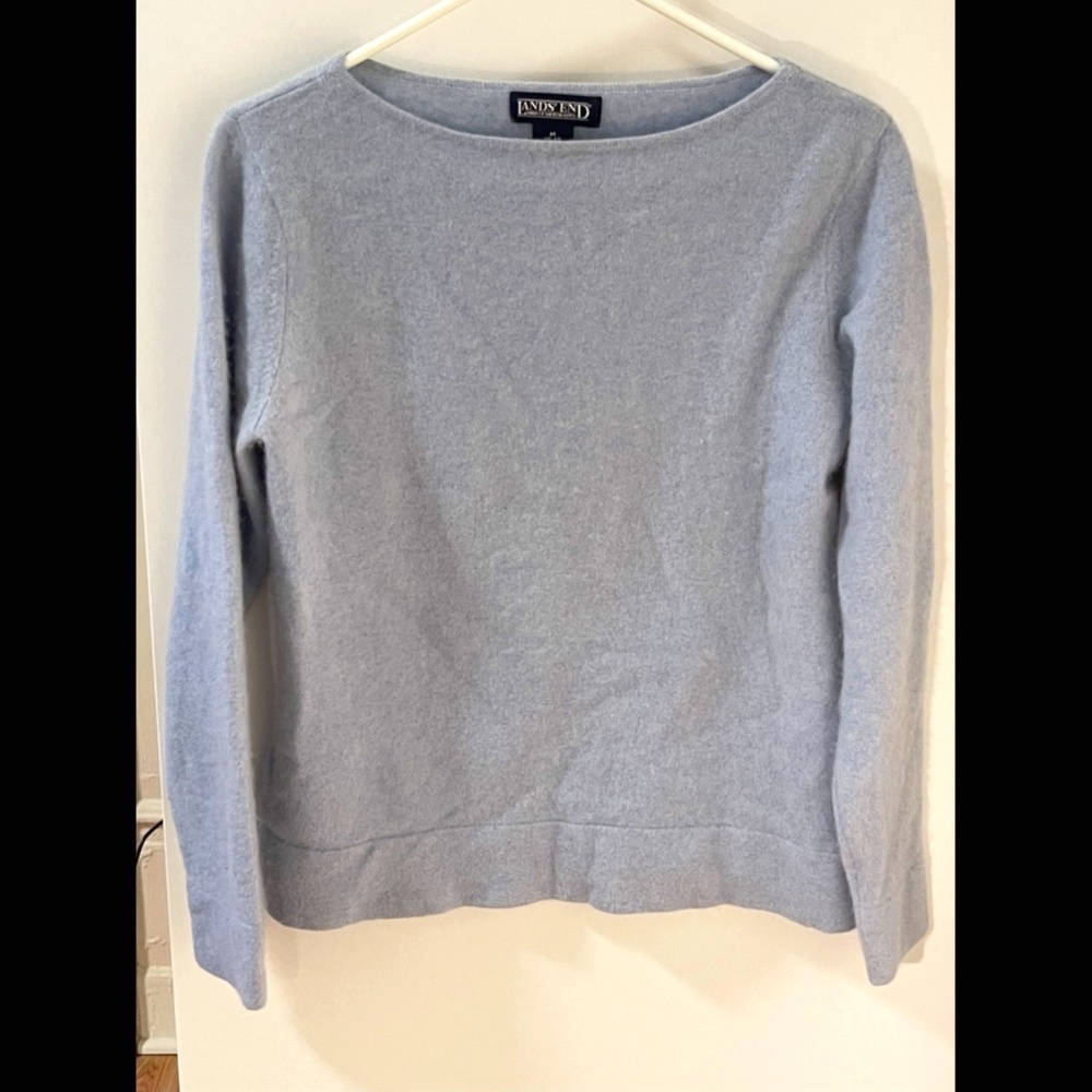 Lands' End Cashmere Sweater- Light Blue
